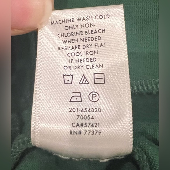 Ann Taylor Hunter Green Sweatshirt Sweater with Floral Ties Size Large - Picture 7 of 7